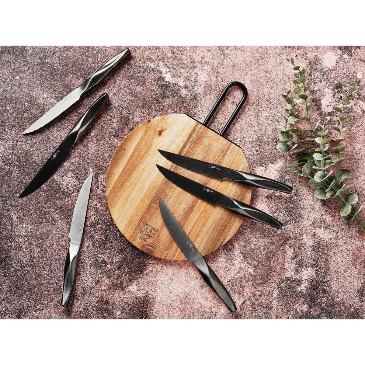 BJORN Bloc couteaux de cuisine et couteaux à steak LARUS LOVIISA - 14 pièces