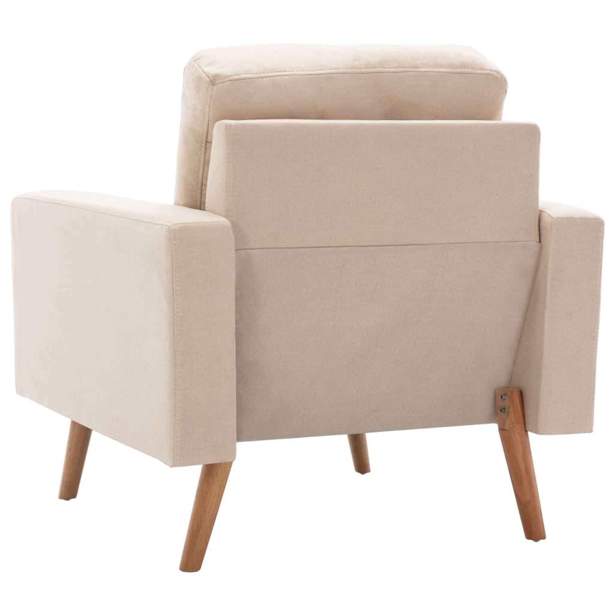 Voir la diapositive 5 : VIDAXL Fauteuil Creme Tissu