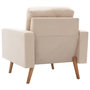 Voir la diapositive 5 : VIDAXL Fauteuil Creme Tissu