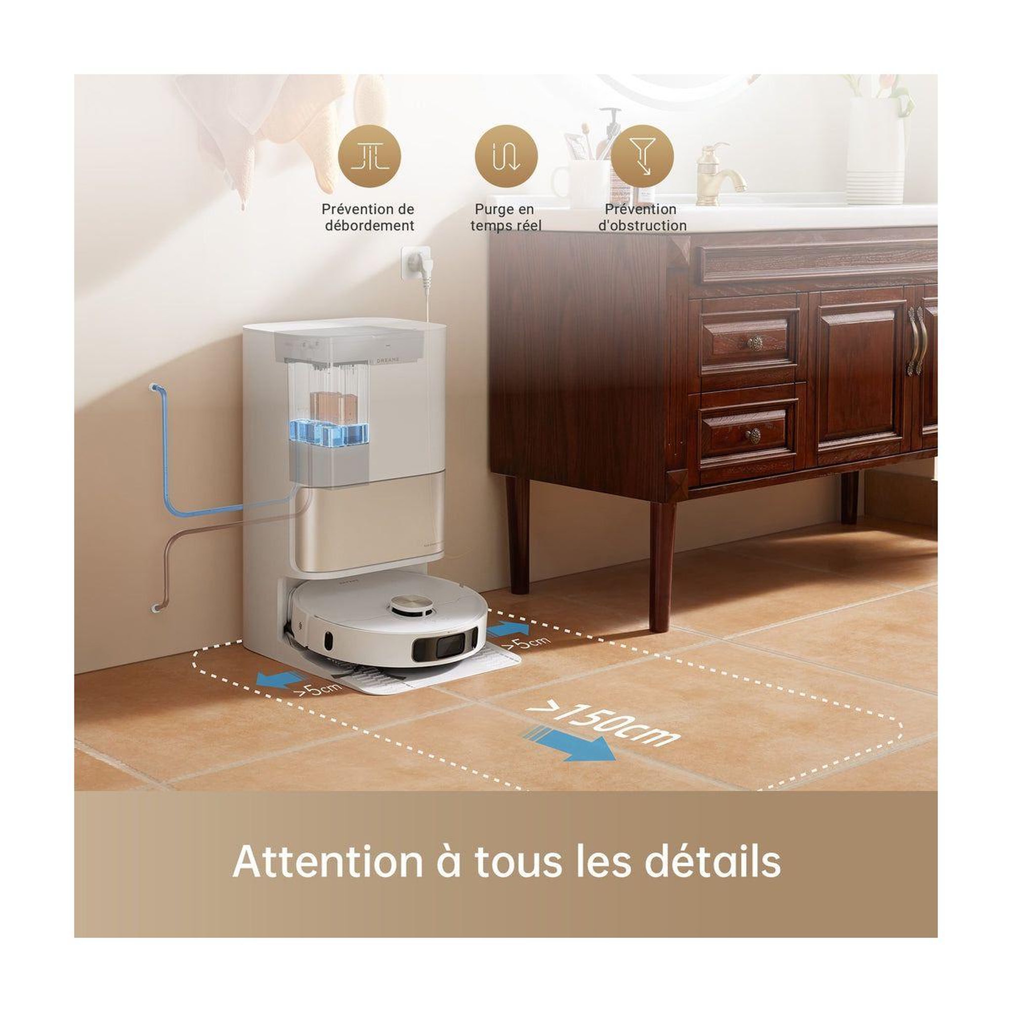 Voir la diapositive 4 : DREAME KIT raccordement a l eau