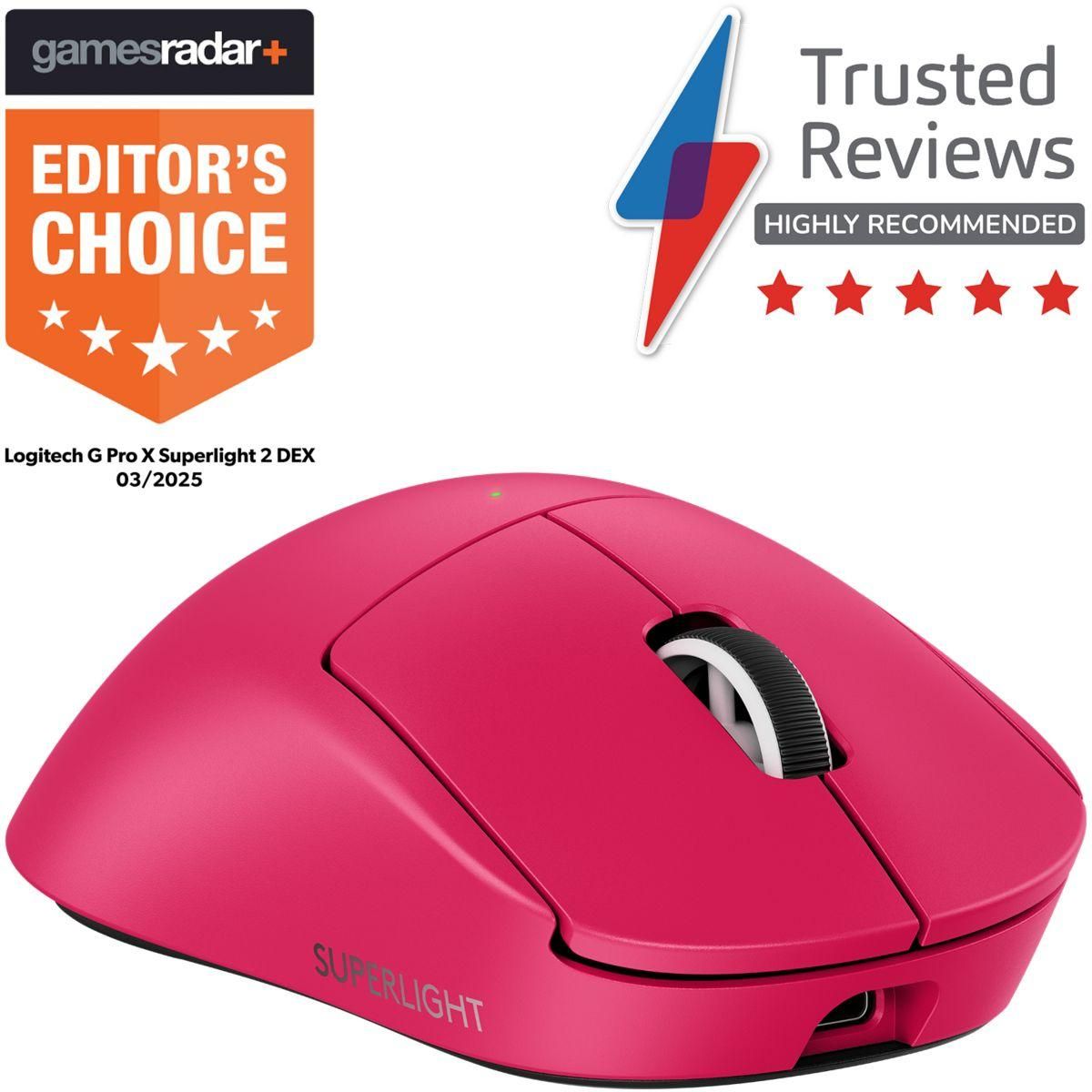 Logitech Souris Gamer Sans Fil Pro X SUPERLIGHT 2 DEX LIGHTSPEED ROSE