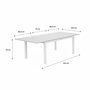 Voir la diapositive 6 : SWEEEK Table extensible - Chicago Anthracite - Table en aluminium 175/245cm avec rallonge. 8 places