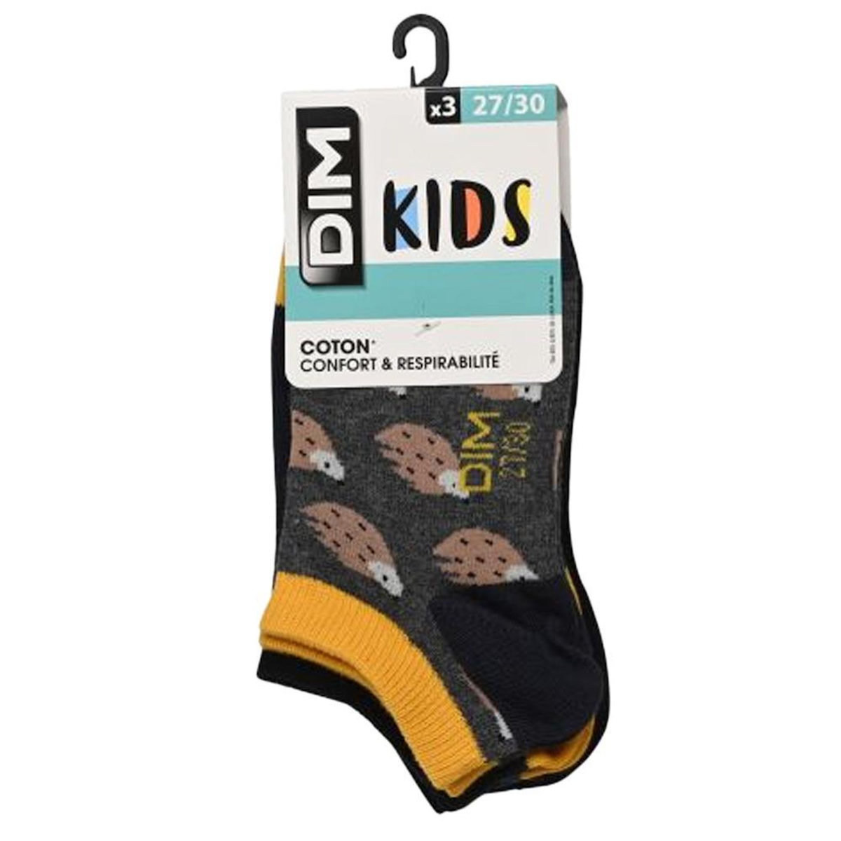 DIM Chaussettes Grises à Motifs Fille Dim Fantaisie