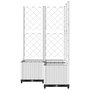 Voir la diapositive 5 : VIDAXL Jardiniere avec treillis Blanc 80x80x136 cm PP