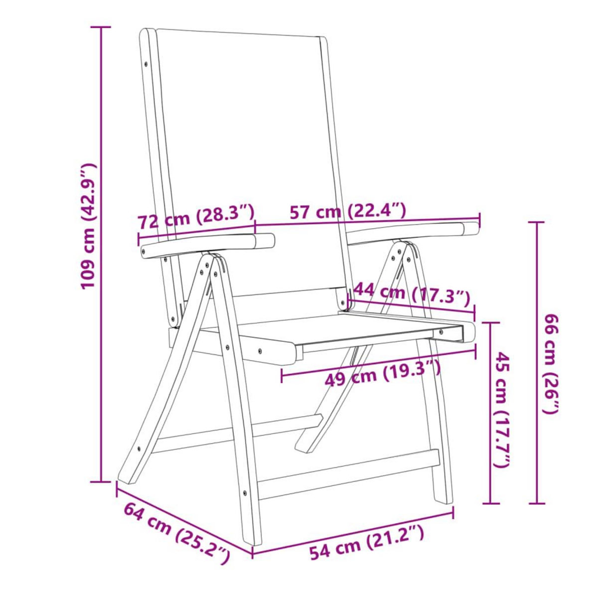 VIDAXL Ensemble a Manger de jardin 7pcs bois d'acacia solide textilene