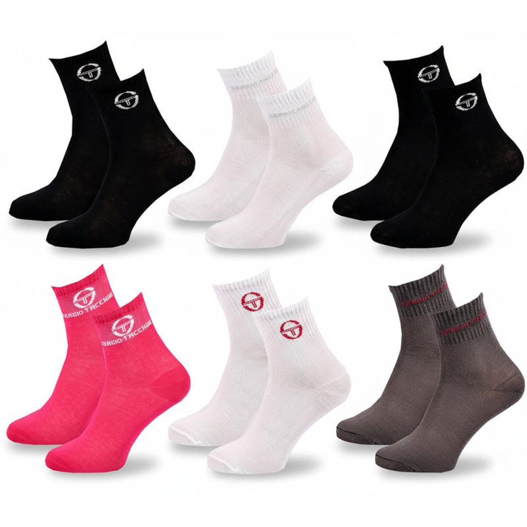 Voir la diapositive 1 : SERGIO TACCHINI Sergio Tacchini Pack Chaussettes courtes Fille Quarter – Lot de 6