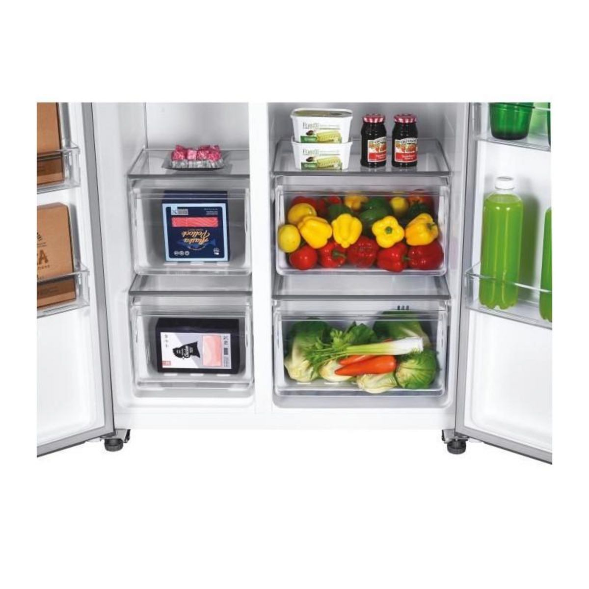 Candy Réfrigérateur Américain - CANDY - CHSBSO-6174XWD - Classe E - 529 L - 39 dB - Inox