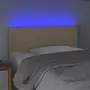 VIDAXL Tete de lit a LED Creme 90x5x78/88 cm Tissu