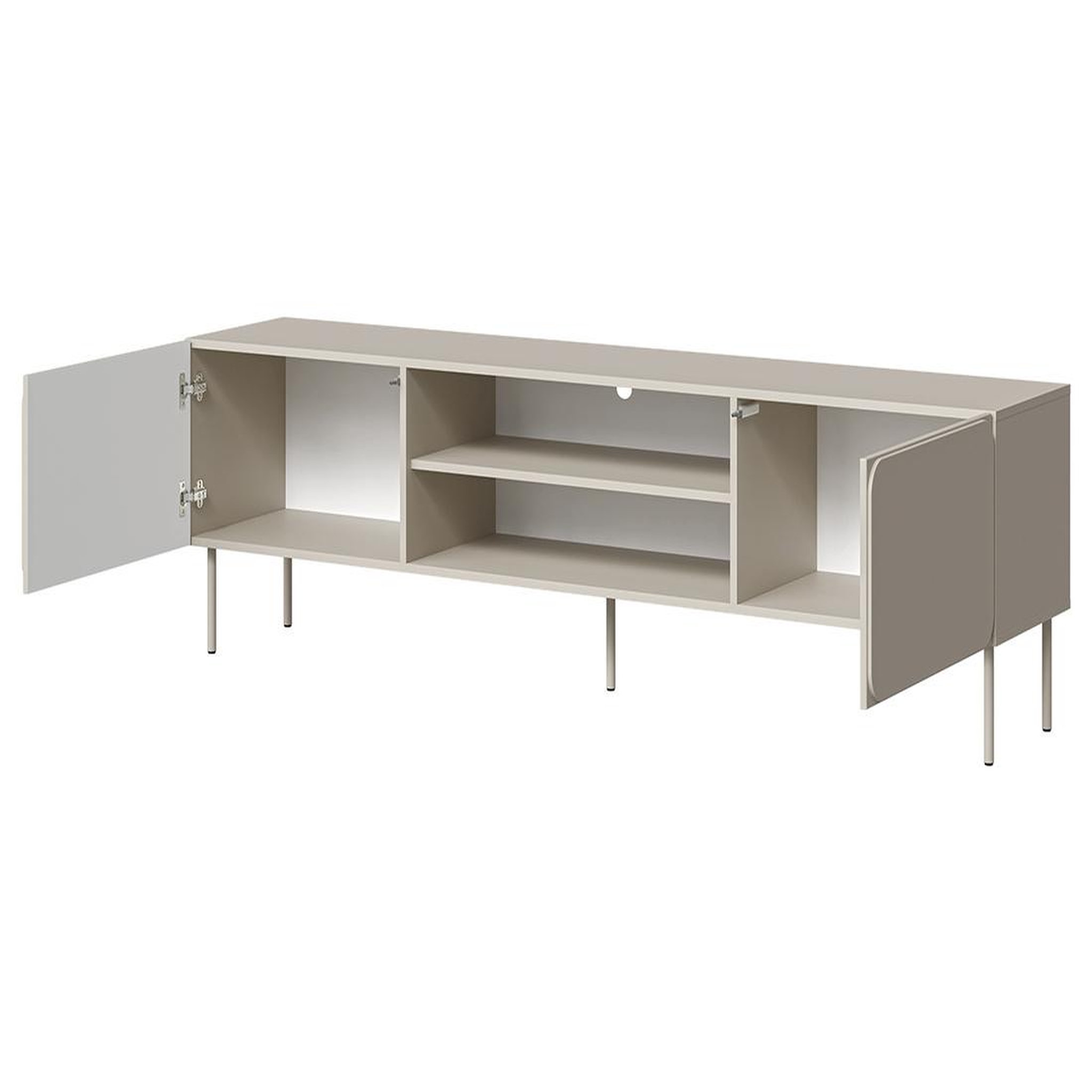 Voir la diapositive 3 : BEST MOBILIER Elvis - meuble tv 200 cm - 2 portes et 2 niches