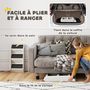 Voir la diapositive 5 : PAWHUT Escalier pour chien pliable - 3 marches antidérapantes - max. 10Kg - PP noir blanc cassé