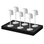 Lumisky 6 lampes avec plateau de chargement SOPHIA Blanc Aluminium H20CM