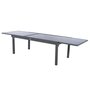 Voir la diapositive 1 : HESPERIDE Table extensible rectangulaire en verre Piazza 8/12 places Gris anthracite - Hespéride