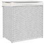 Voir la diapositive 2 : VIDAXL Panier a linge avec 2 sections blanc 53x35x57 cm resine tressee