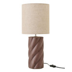 Paris Prix Lampe à Poser en Céramique  Swirl  53cm Marron Foncé