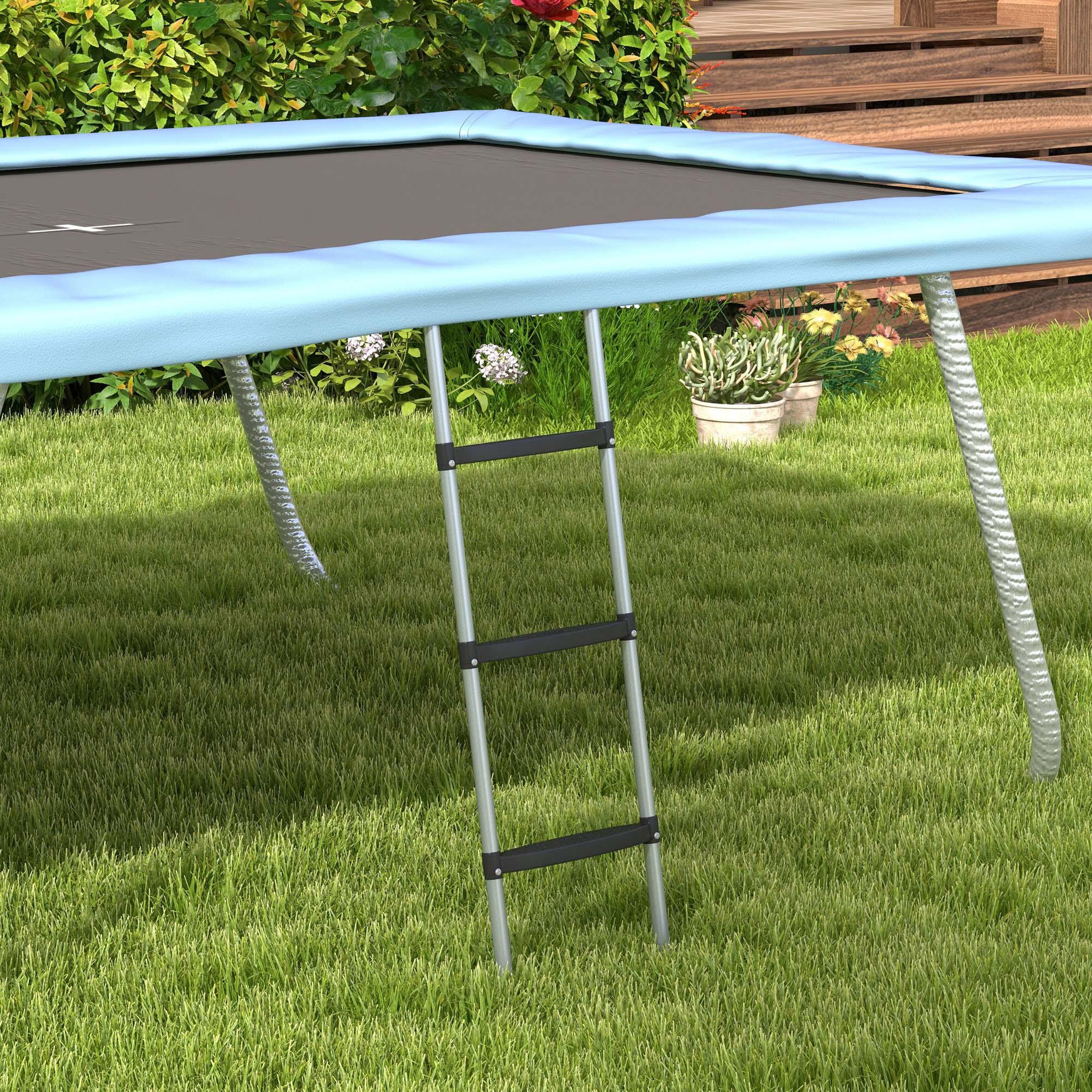 Voir la diapositive 2 : HOMCOM Échelle de trampoline 3 ou 2 échelons 120 Kg max.