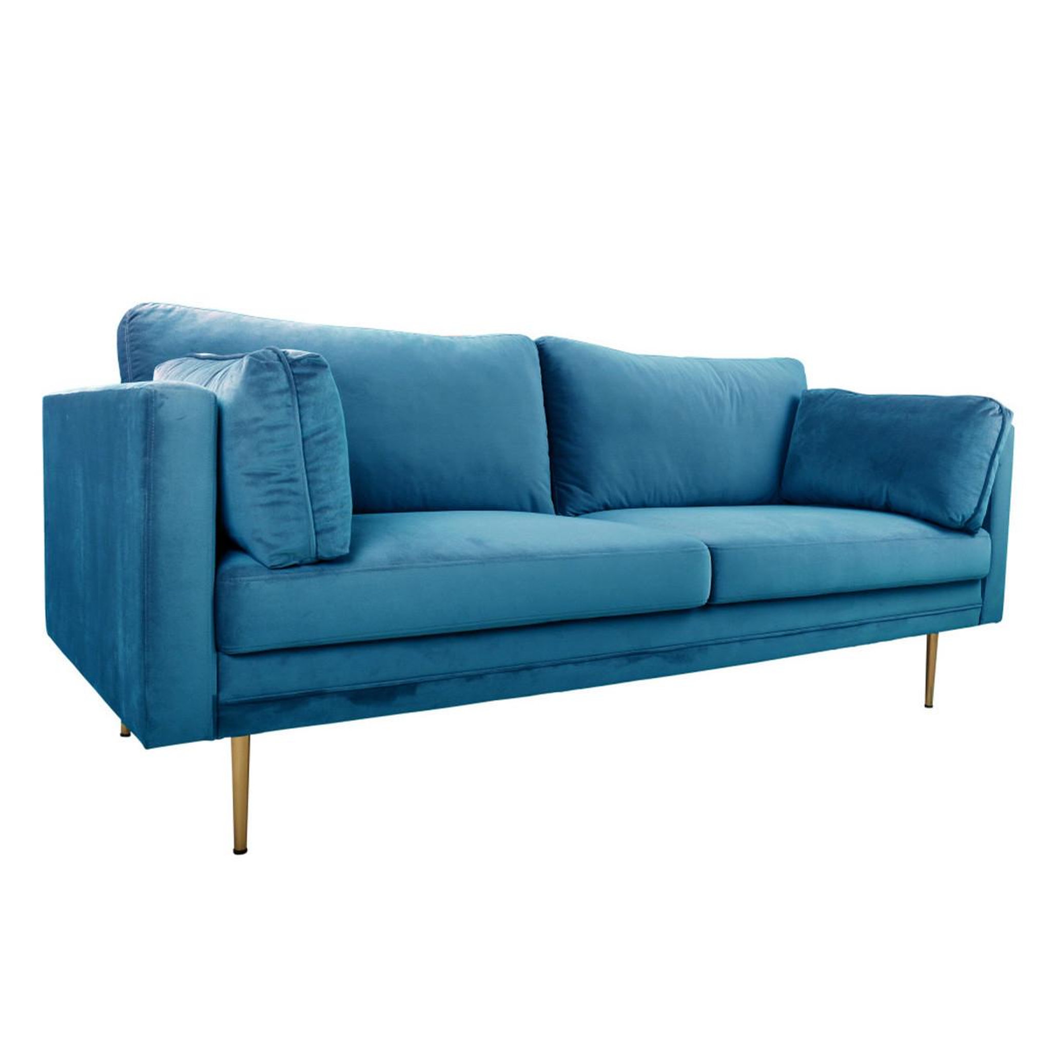 Paris Prix Canapé 3 places en velours  boom  203cm bleu