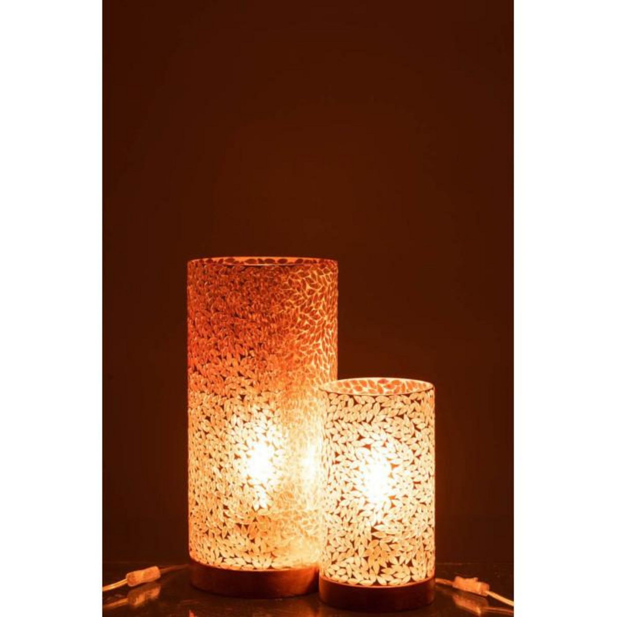 Paris Prix Lampe à Poser Mosaïque  Cyra  45cm Rose