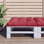 VIDAXL Coussin de palette rouge bordeaux 80x80x12 cm tissu