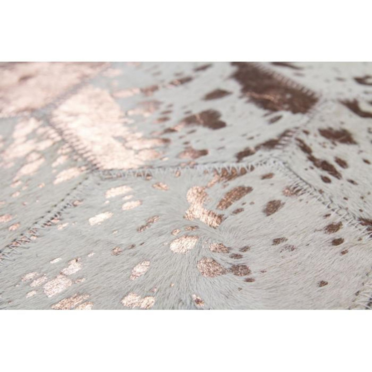 Paris Prix Tapis Tissé Effet Métallique  Spark  Ivoire & Chrome