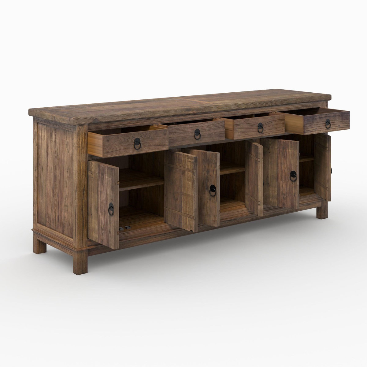 Rendez vous déco Buffet en bois recyclé 3 portes et 4 tiroirs-Mastic