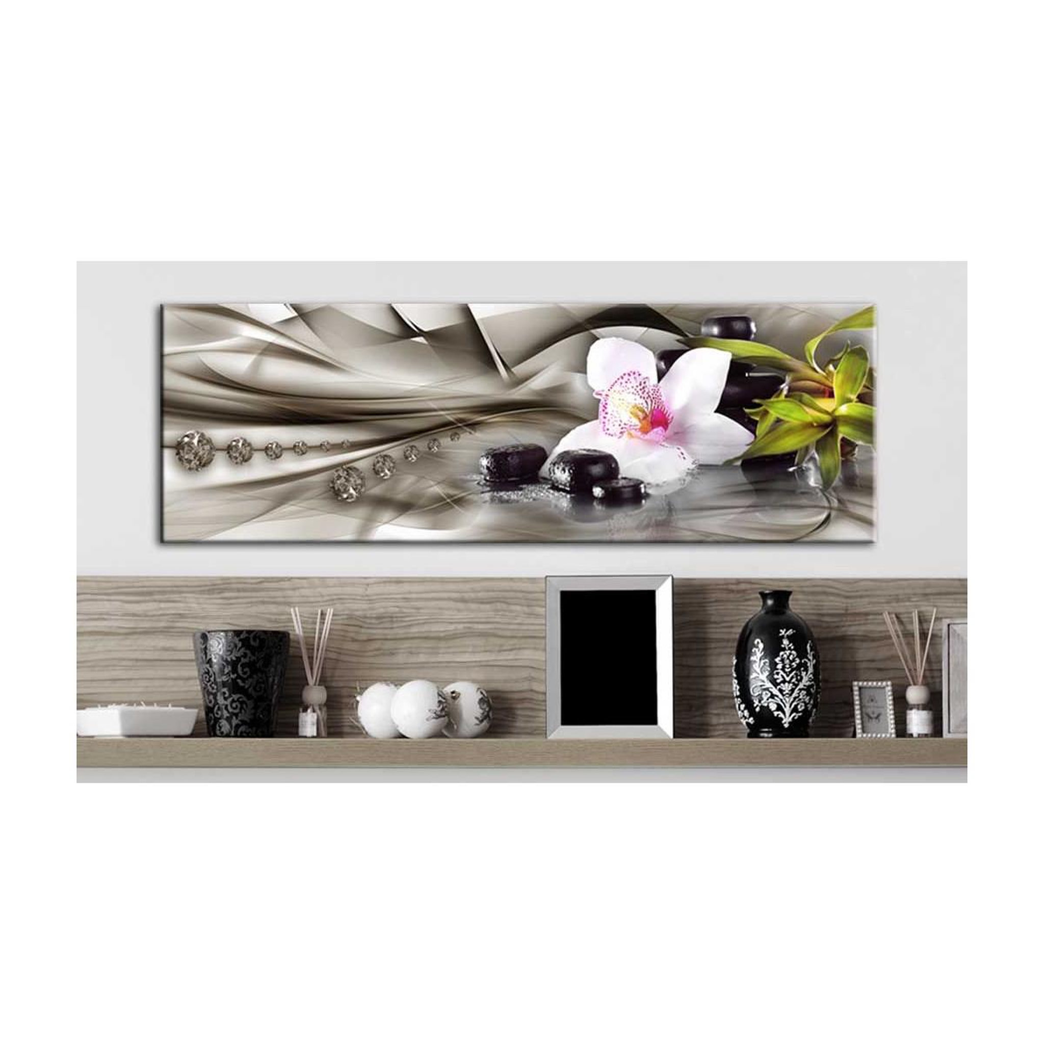Voir la diapositive 2 : Paris Prix Tableau  zen composition : orchid, bamboo & stones