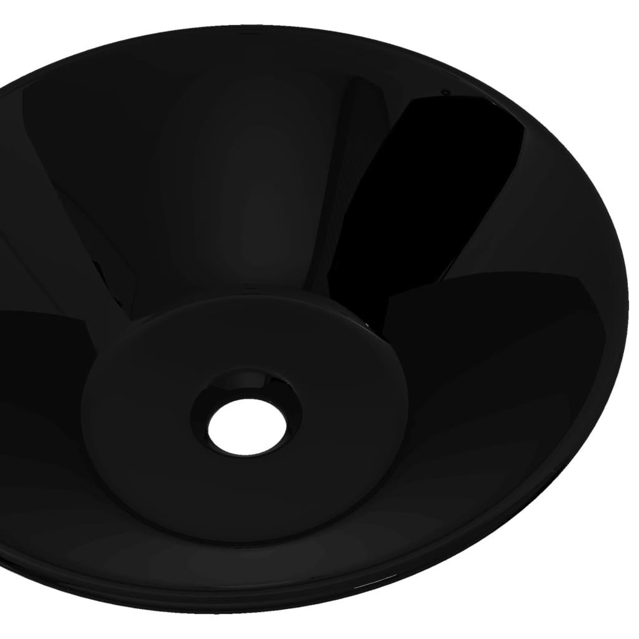Voir la diapositive 4 : VIDAXL Vasque rond ceramique Noir pour salle de bain