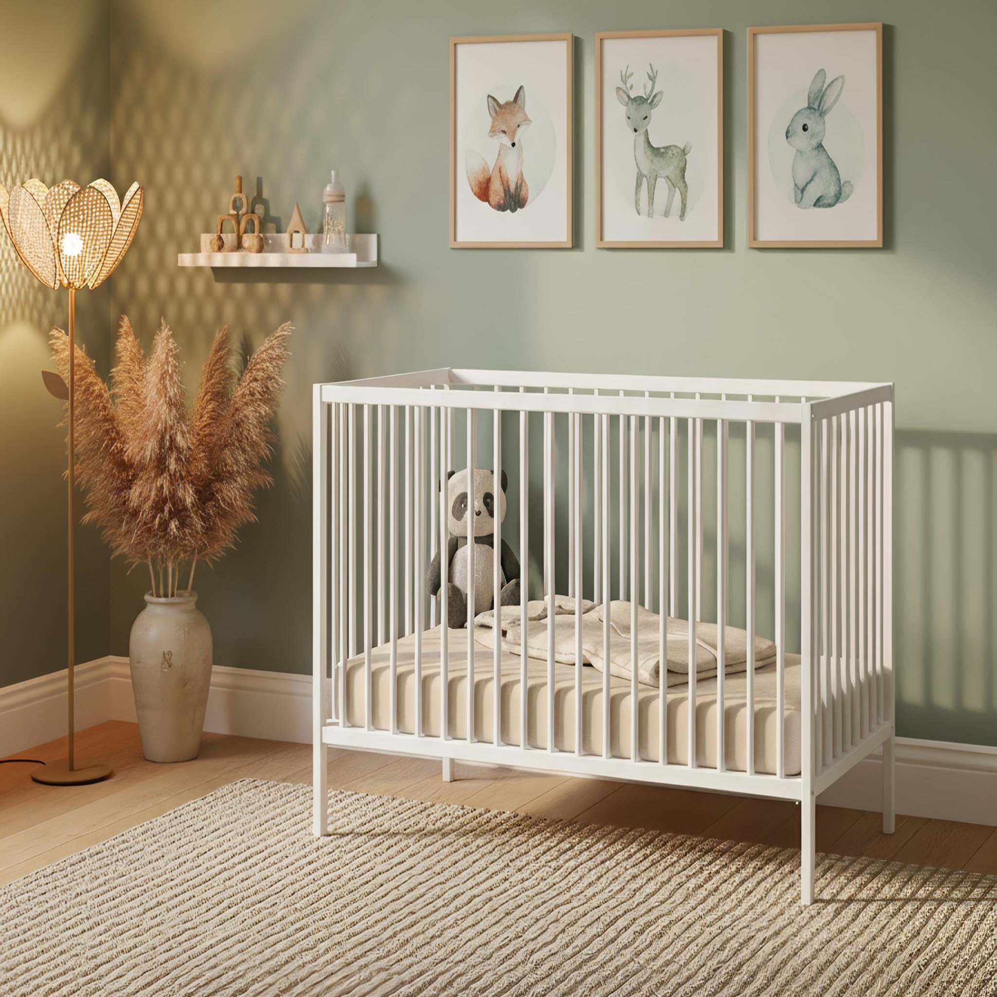 Voir la diapositive 2 : WEBABY Lit bébé en bois 60x120 ONE