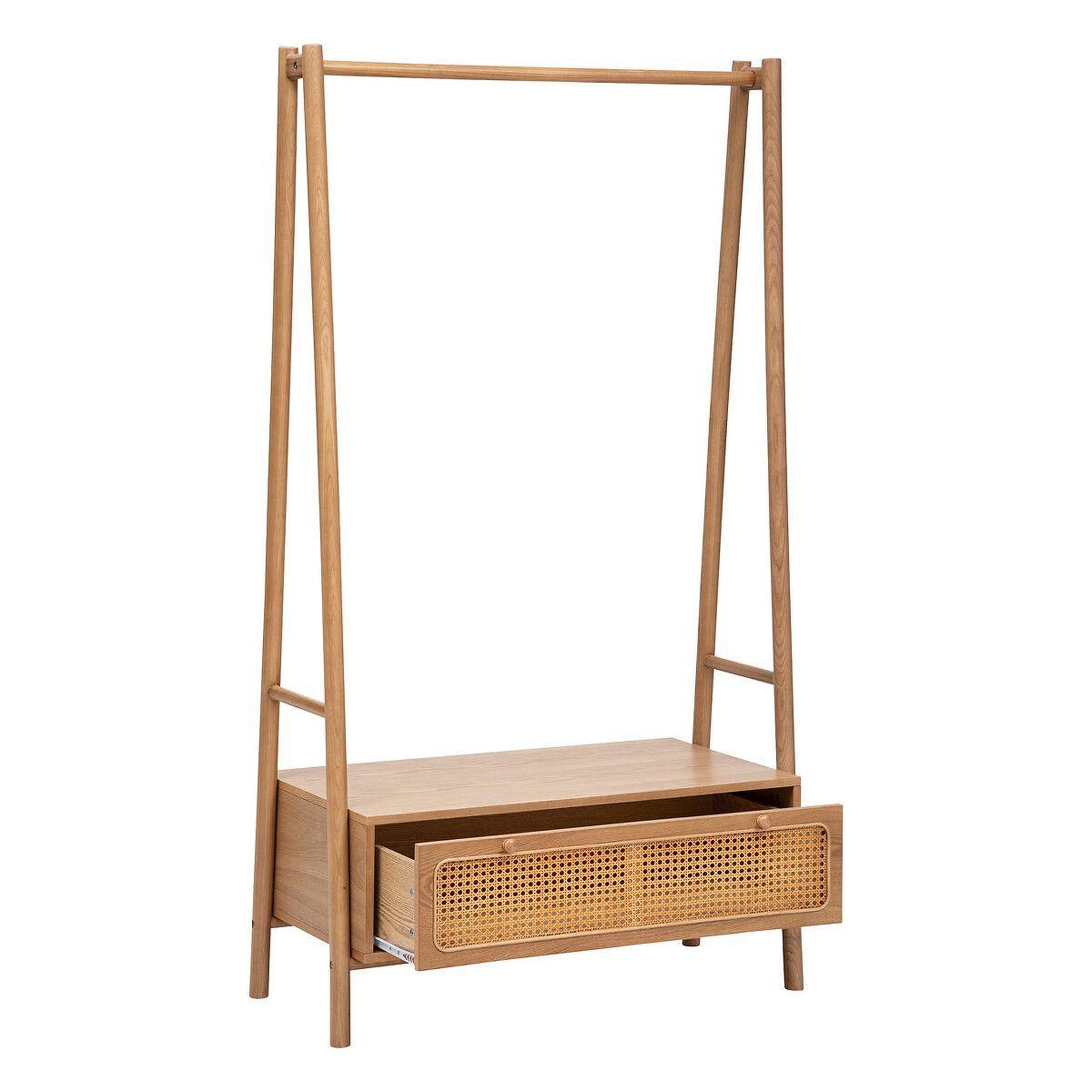 Voir la diapositive 2 : ATMOSPHERA Portant à vêtements avec tiroir  tiria  162cm marron