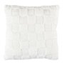 Voir la diapositive 1 : Paris Prix Coussin Déco en Flanelle  Damier  40x40cm Blanc