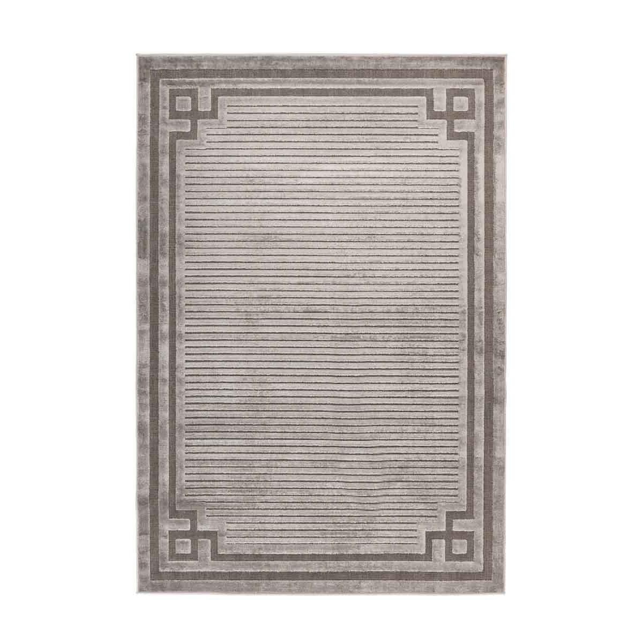 Voir la diapositive 1 : Paris Prix Tapis Tissé à Poils Courts Vintage  Madita  Gris