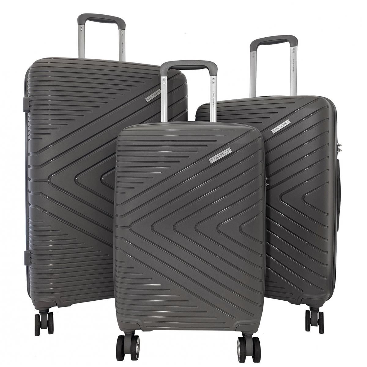David Jones Lot 3 valises rigides dont 1 valise cabine TSA