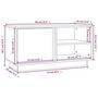 Voir la diapositive 6 : VIDAXL Meuble TV Blanc 80x35x40,5 cm Bois de pin massif