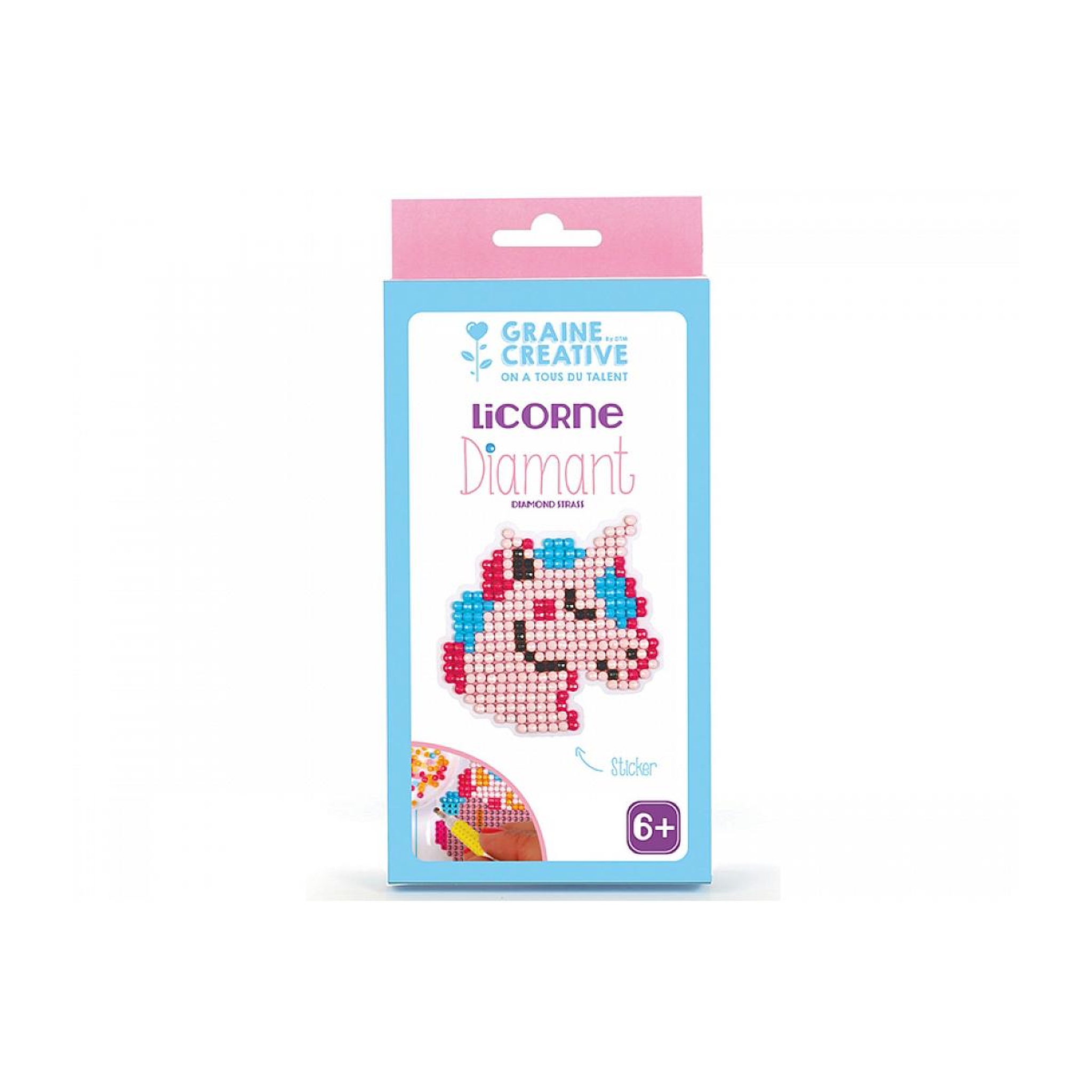 Voir la diapositive 1 : Graine créative kit diamant mosaique licorne