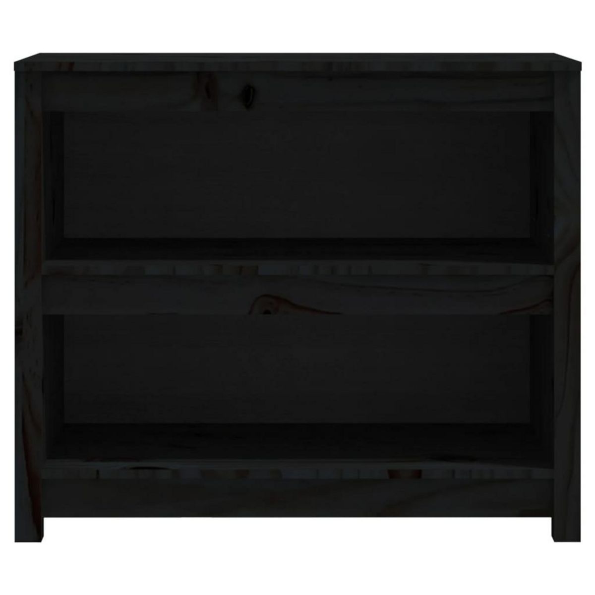 VIDAXL Bibliotheque Noir 80x35x68 cm Bois de pin massif