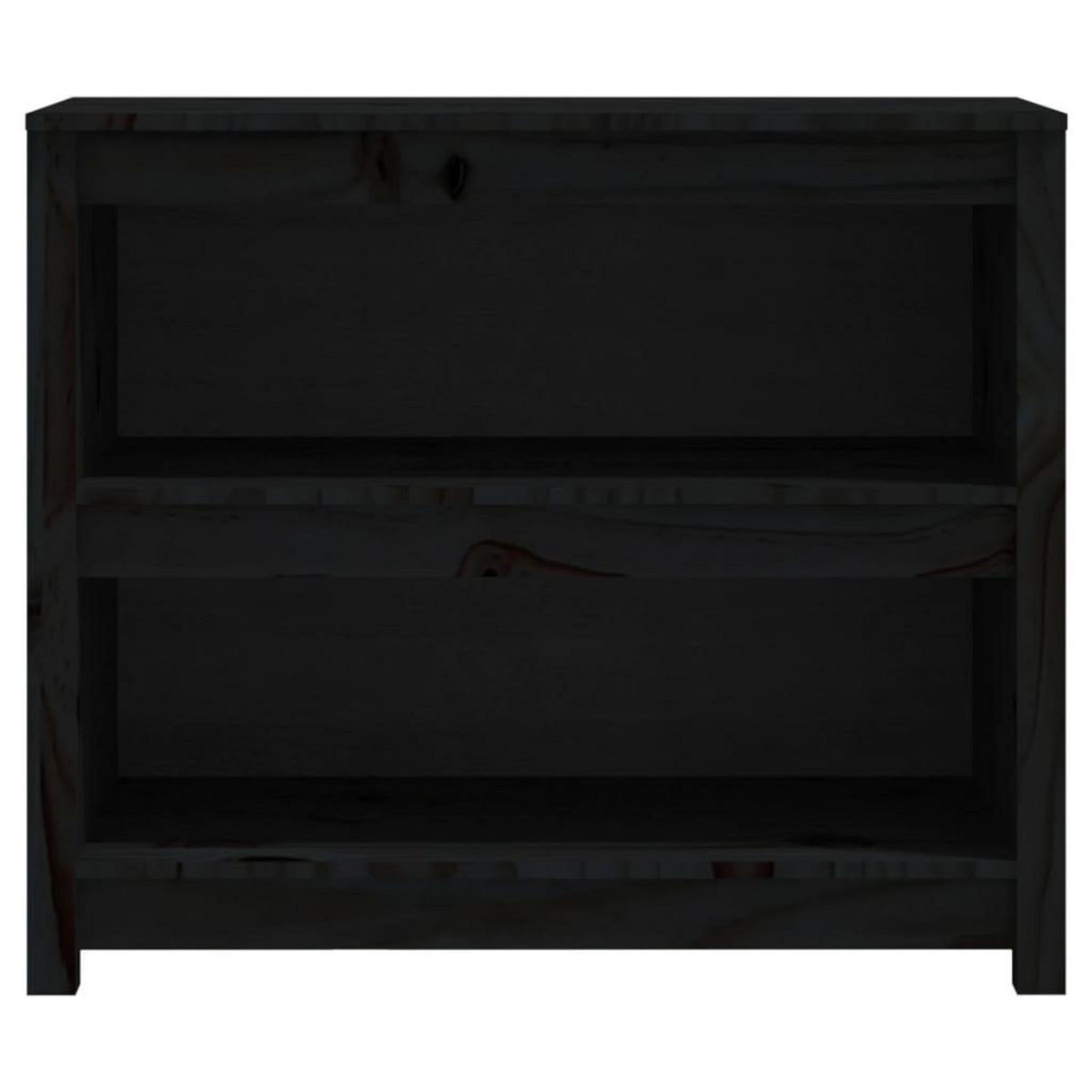 VIDAXL Bibliotheque Noir 80x35x68 cm Bois de pin massif