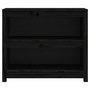 Voir la diapositive 5 : VIDAXL Bibliotheque Noir 80x35x68 cm Bois de pin massif