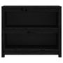 Voir la diapositive 5 : VIDAXL Bibliotheque Noir 80x35x68 cm Bois de pin massif