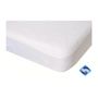 Voir la diapositive 2 : DOMIVA DOMIVA Drap housse + Alese Uni - 100% Coton - oeko-Tex - Blanc/Cailloux - 70 x 140 cm