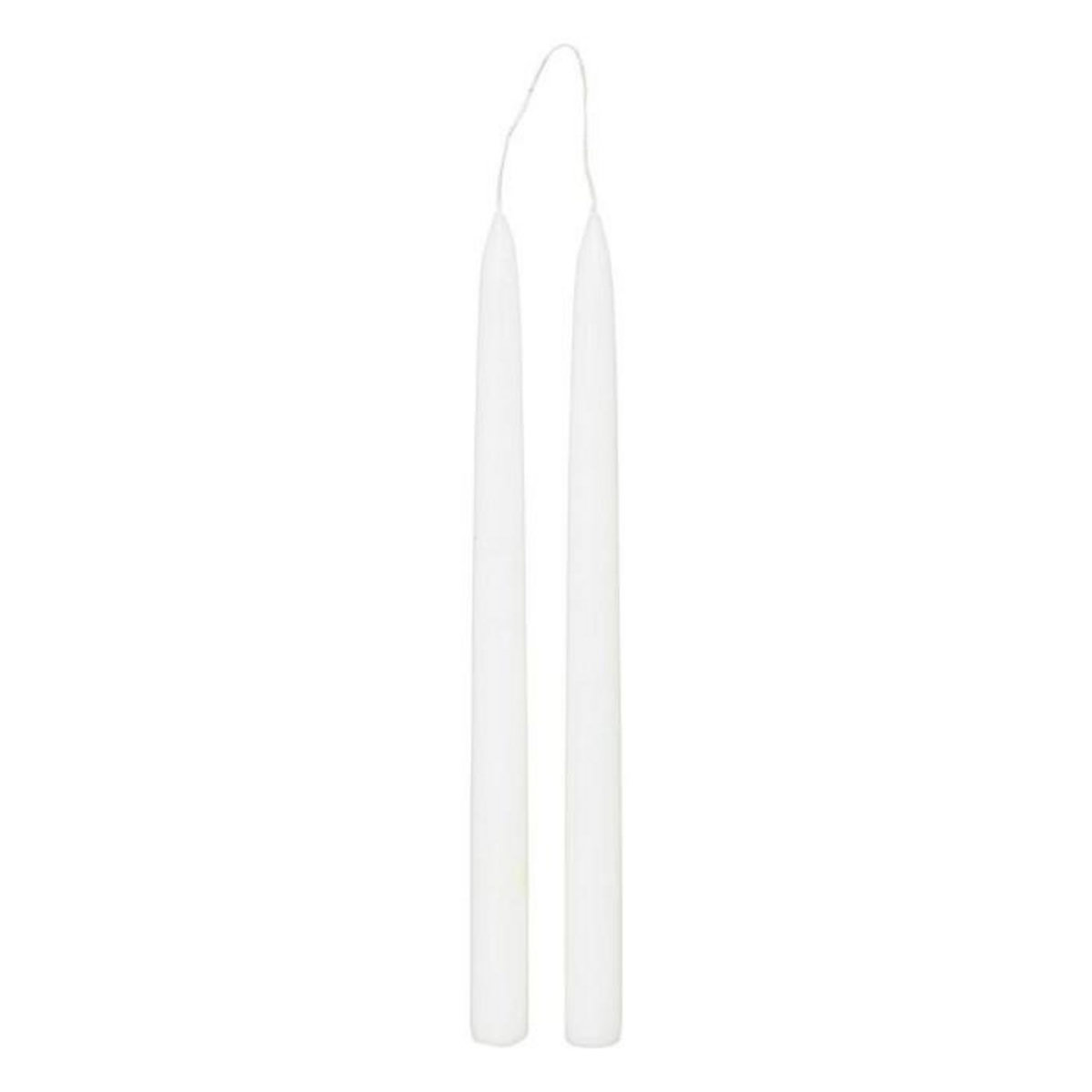 ATMOSPHERA Lot de 2 Bougies Bâton  Hugo  30cm Blanc