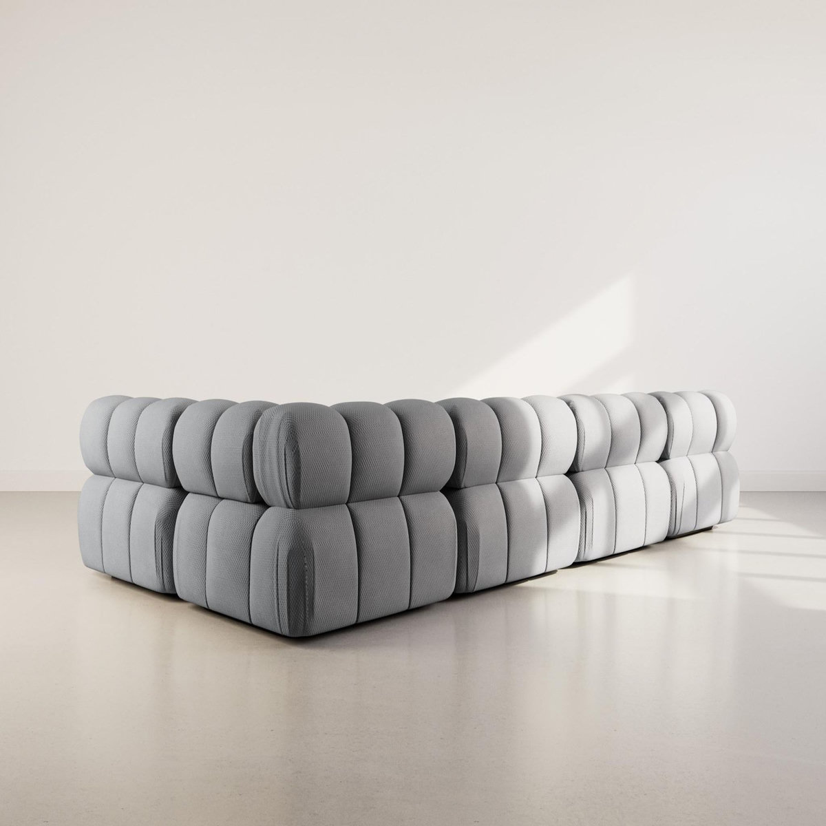 LISA DESIGN Ruby - canapé panoramique modulable d'angle droit 7 places en velours texturé