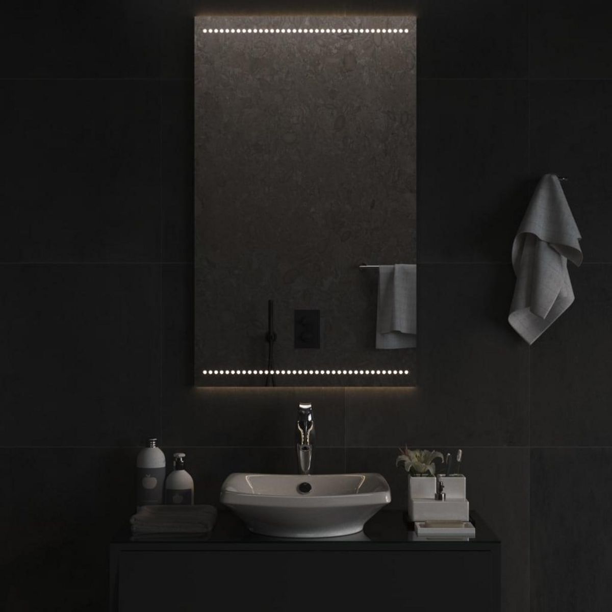 VIDAXL Miroir de salle de bain a LED 60x100 cm