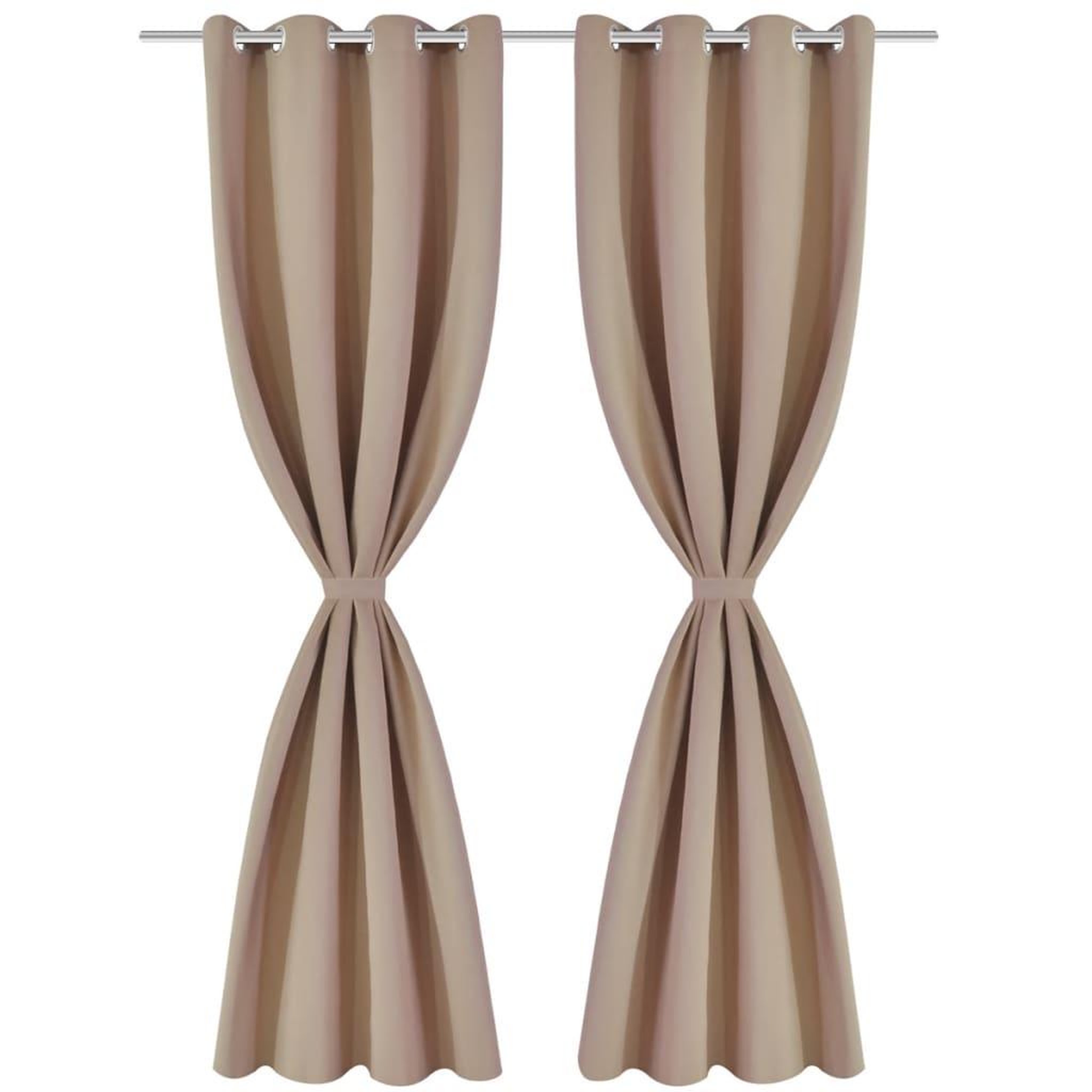 Voir la diapositive 3 : VIDAXL Rideau occultant avec œillets metalliques 270 x 245 cm Creme