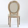 Voir la diapositive 5 : Paris Prix Lot de 2 Chaises Médaillon Tissu  Versailles  96cm Beige & Naturel