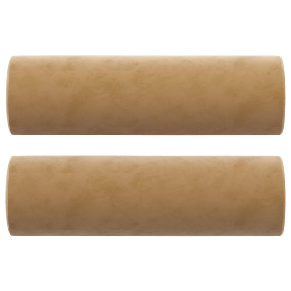VIDAXL Coussins decoratifs lot de 2 Marron Ø15x50 cm Velours