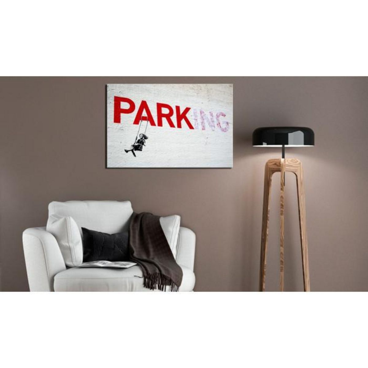 Paris Prix Tableau Imprimé  Parking Girl Swing - Banksy