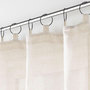 Voir la diapositive 4 : Douceur d'Intérieur Rideau à anneaux Alturas - Polyester et lin - 140 x 240 cm - Ecru