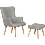 Habitat et Jardin Fauteuil style scandinave en tissu  Odense  - 1 place - Gris clair