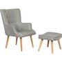Voir la diapositive 1 : Habitat et Jardin Fauteuil style scandinave en tissu  Odense  - 1 place - Gris clair