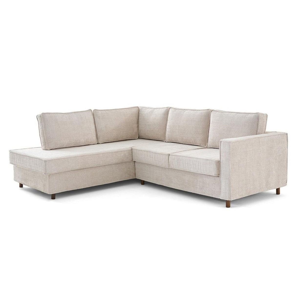 LISA DESIGN Jake - canapé déhoussable d'angle gauche 5 places en velours texturé