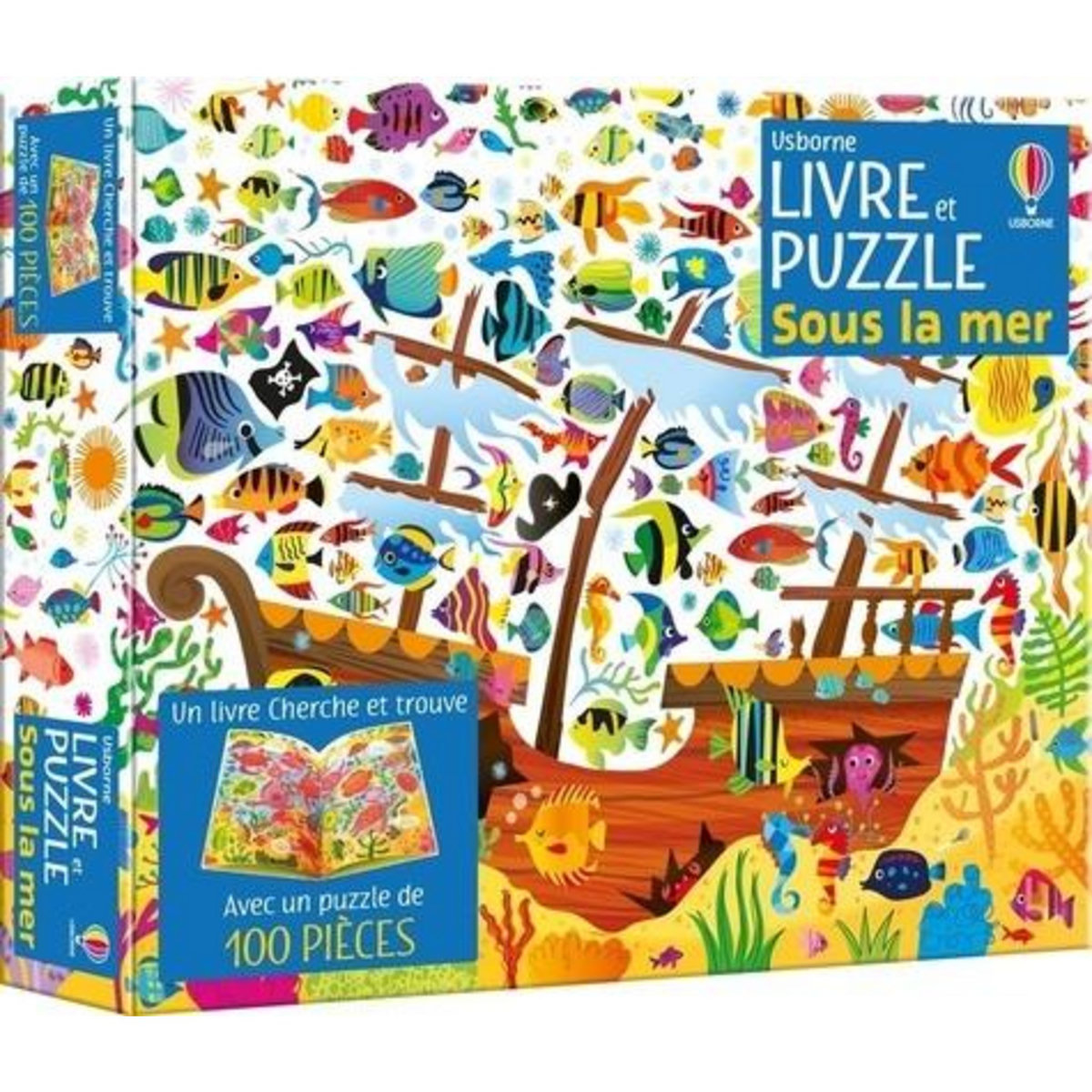 SOUS LA MER. UN LIVRE CHERCHE ET TROUVE AVEC UN PUZZLE DE 100 PIECES, Robson Kirsteen